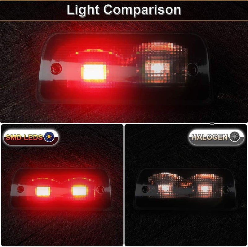 RAVSOFT 3rd Third Brake Light Lens Smoked Cover with Seal Gasket Extended Cab Only Compatible with 1994-2003 Chevy S10 GMC Sonoma 1997-2000 Isuzu Hombre High Mount Stop Lamp Assembly - Image 4